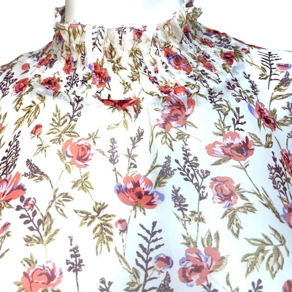 Princess Polly Floral Smocked Ruffle Layered Skirt Long Sleeve Dress ~ Size 8 - Picture 4 of 12